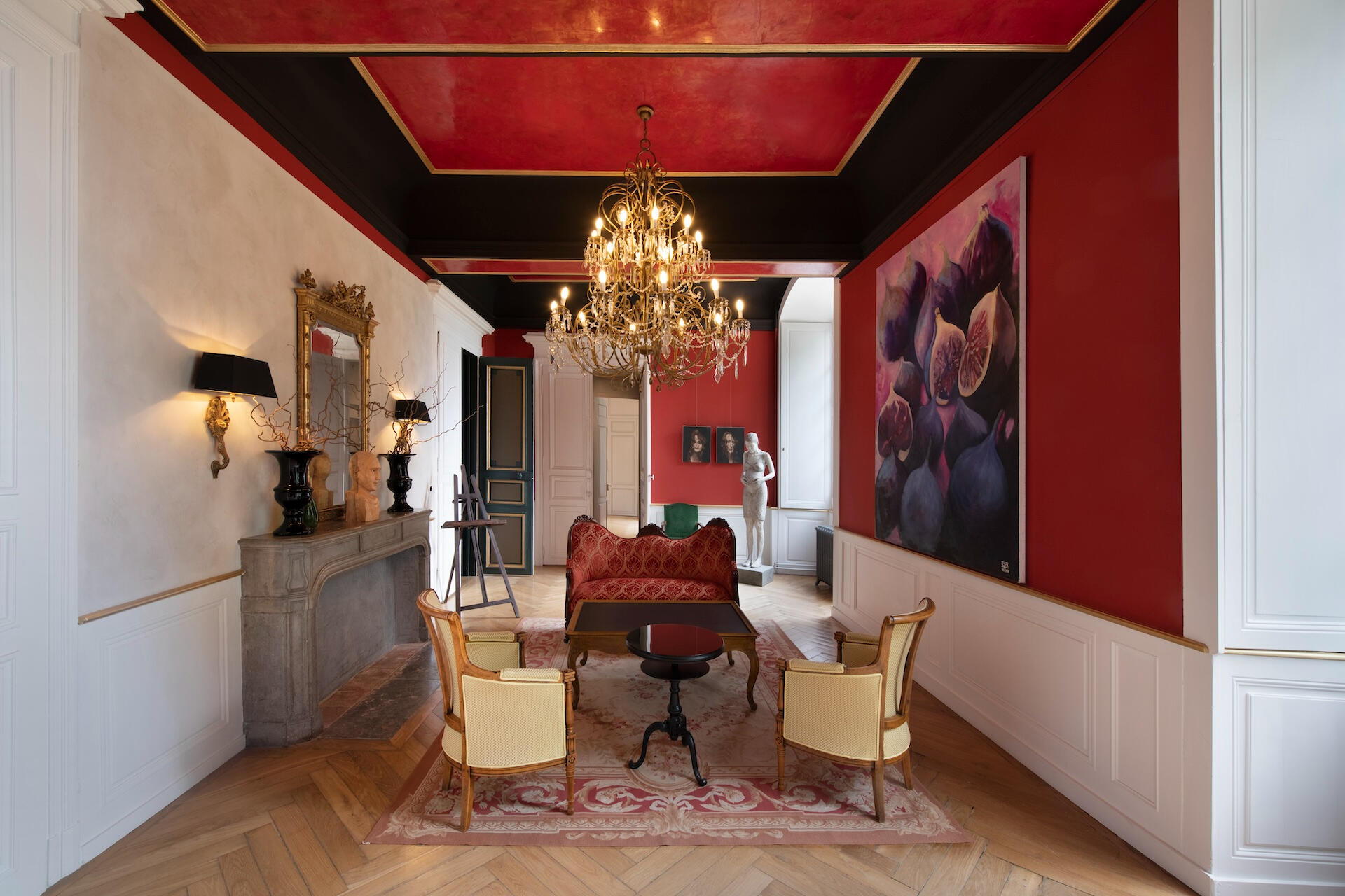 Un salon de réception du château
