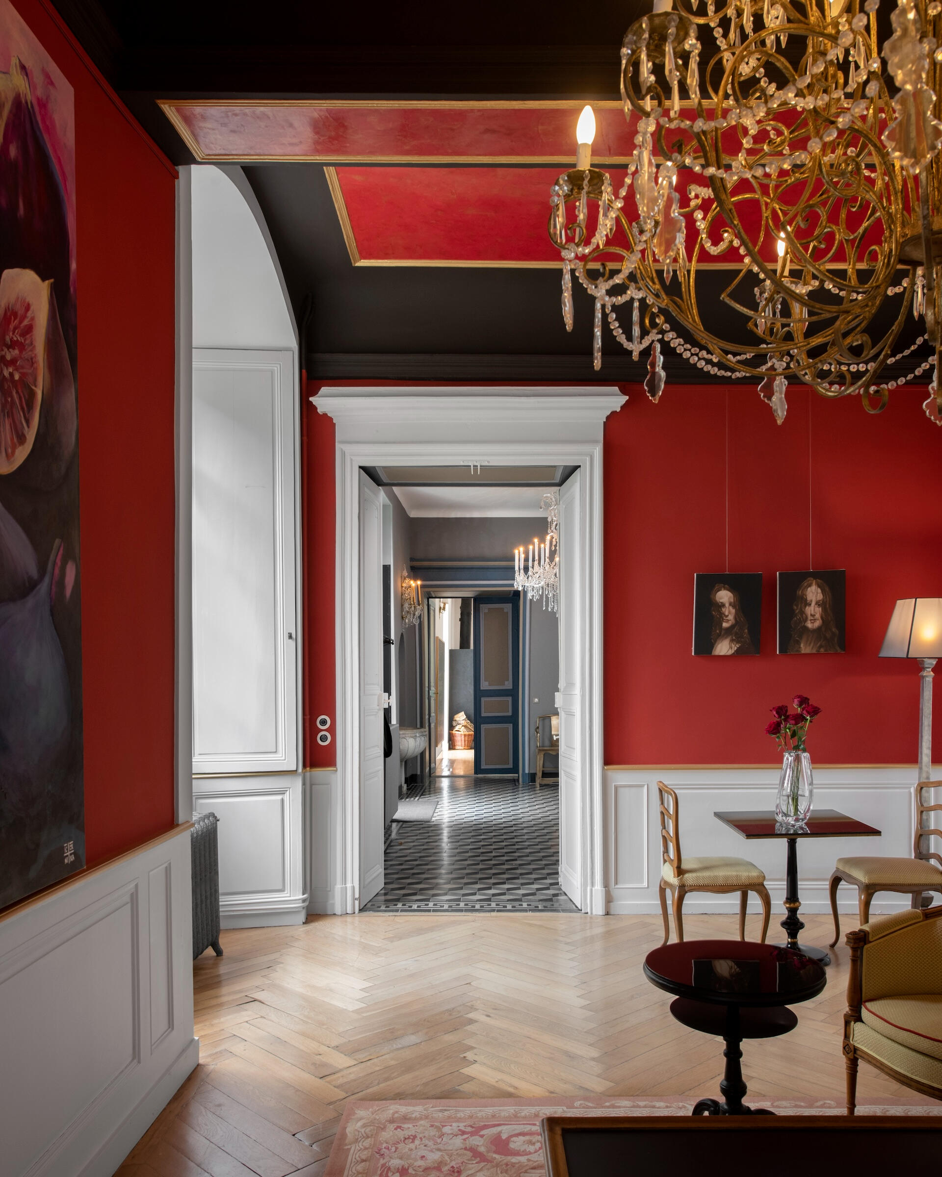 Un salon de réception du château