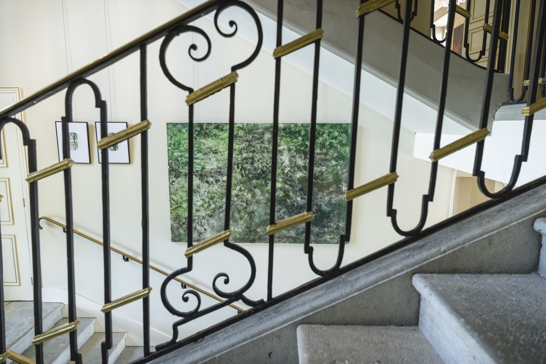 La rampe en fer forgé de l’escalier d’honneur