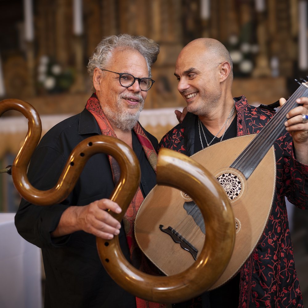 Michel Godard et Ihab Radwan, photographiés par Christophe Charpenel